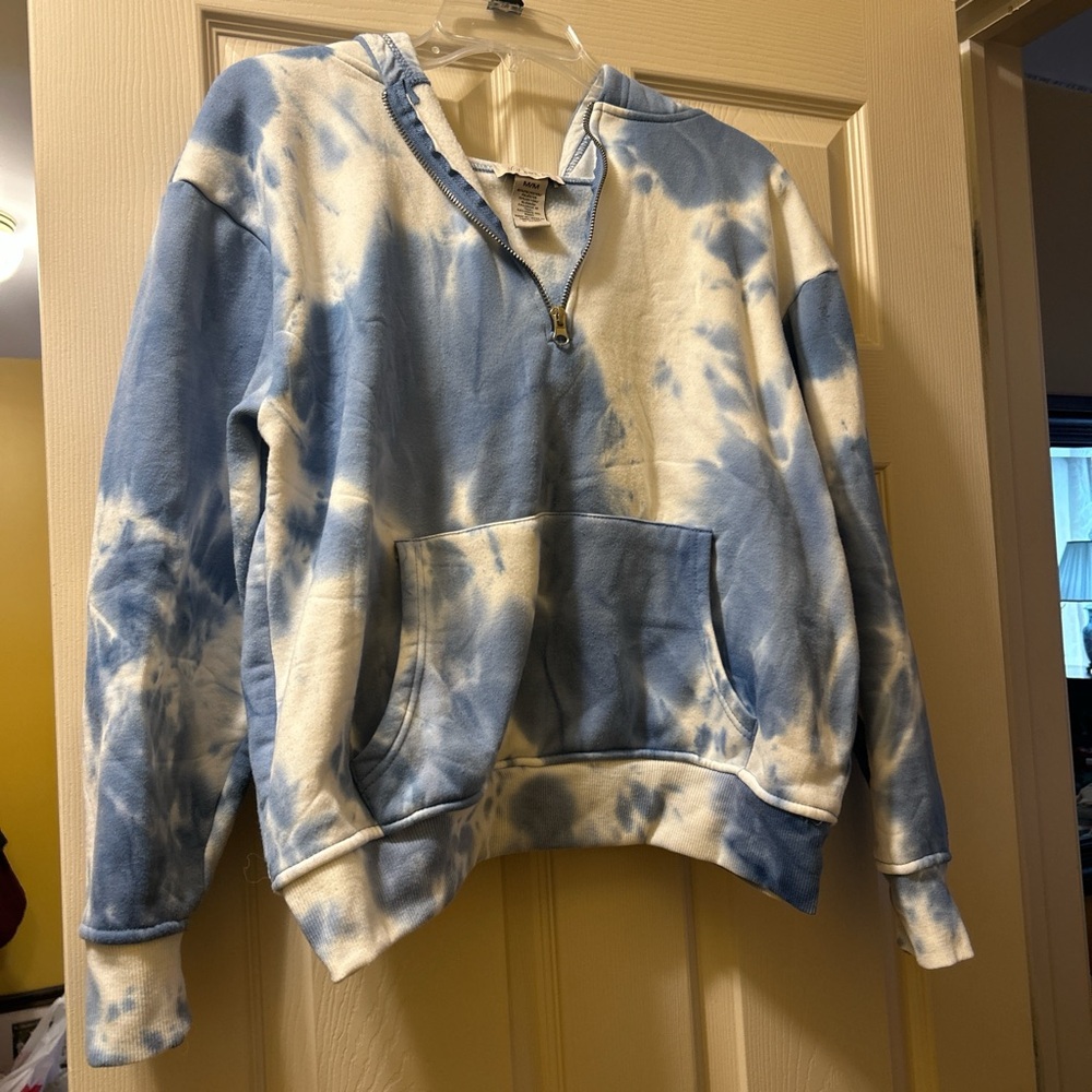 if it were me Blue and White Hoodie